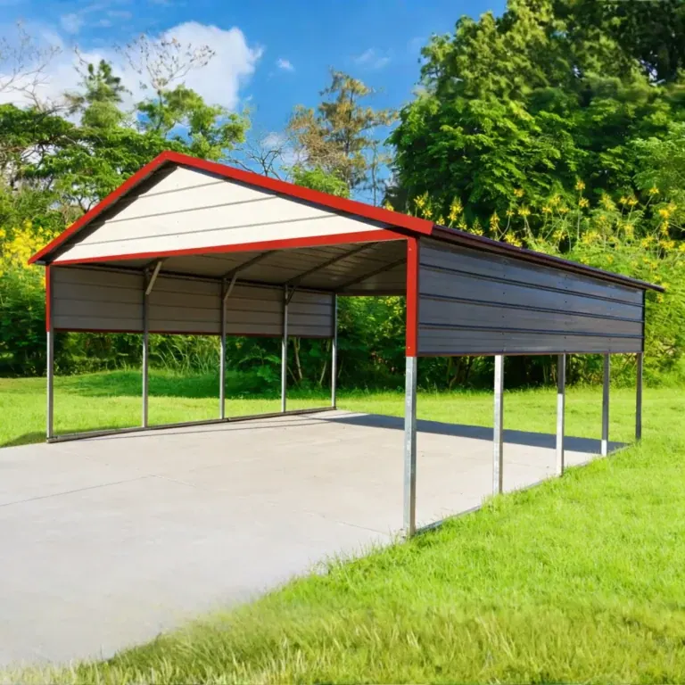 Tin Man Well-Covered 2-Car Carport by Metal America